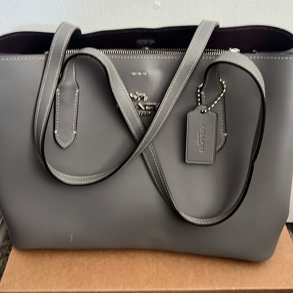 Gray Coach purse